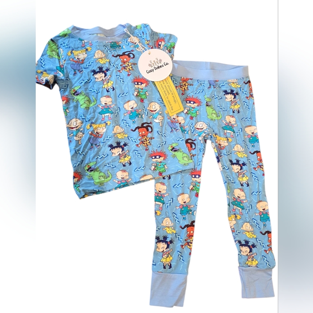 NWT Cozy Babes Co Rugrats Bamboo Pajama Set 2T Nickelodeon